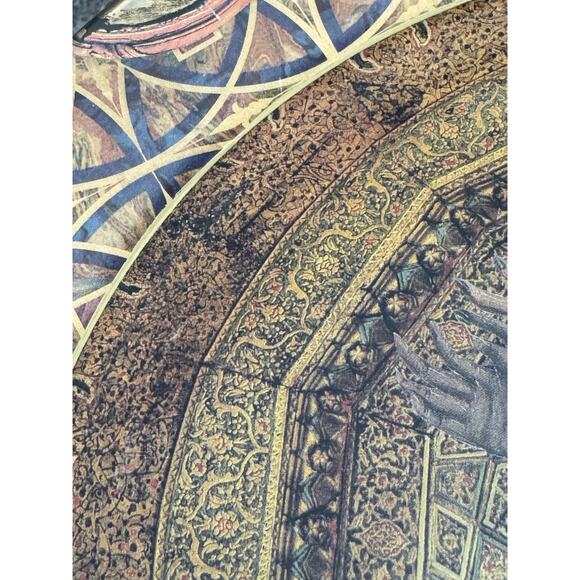 Rare Durwin Rice New York Signed Decoupage Ape Art Plate - Picture 8 of 10